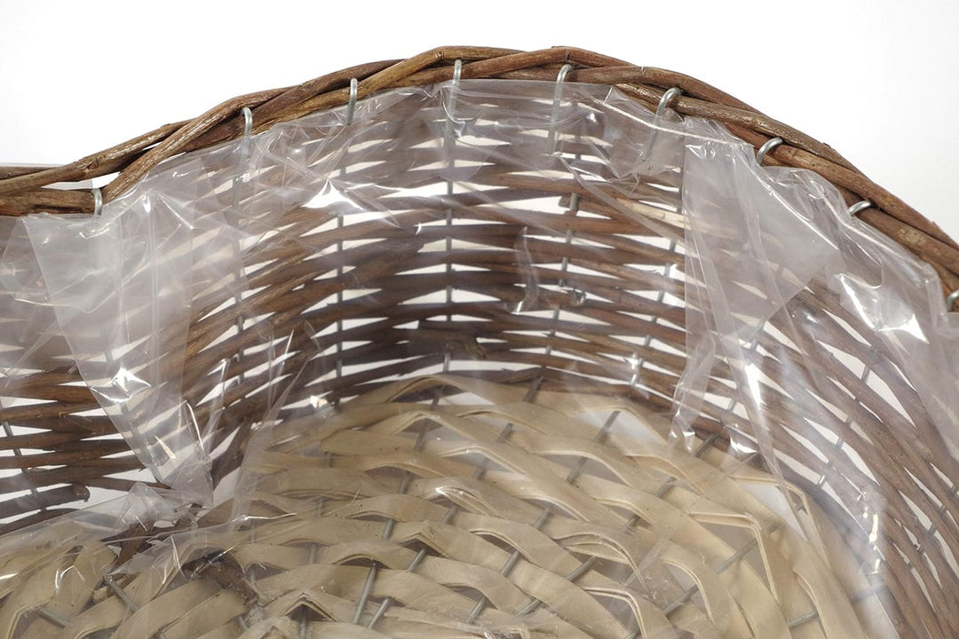 Kobolo Weidenkorb Weidenherz Übertopf in Herzform Pflanzschale mit Folie bepflanzbares Herz Weidensc