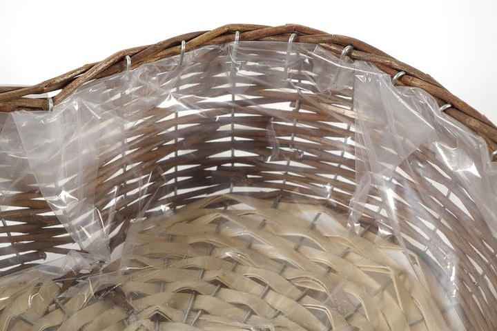 Kobolo Weidenkorb Weidenherz Übertopf in Herzform Pflanzschale mit Folie bepflanzbares Herz Weidensc