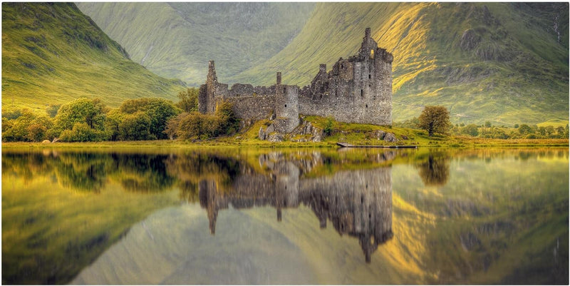 Bilderwelten Leinwandbild - Kilchurn Castle in Schottland - Quer 1:2, 80cm x 160cm, 80cm x 160cm