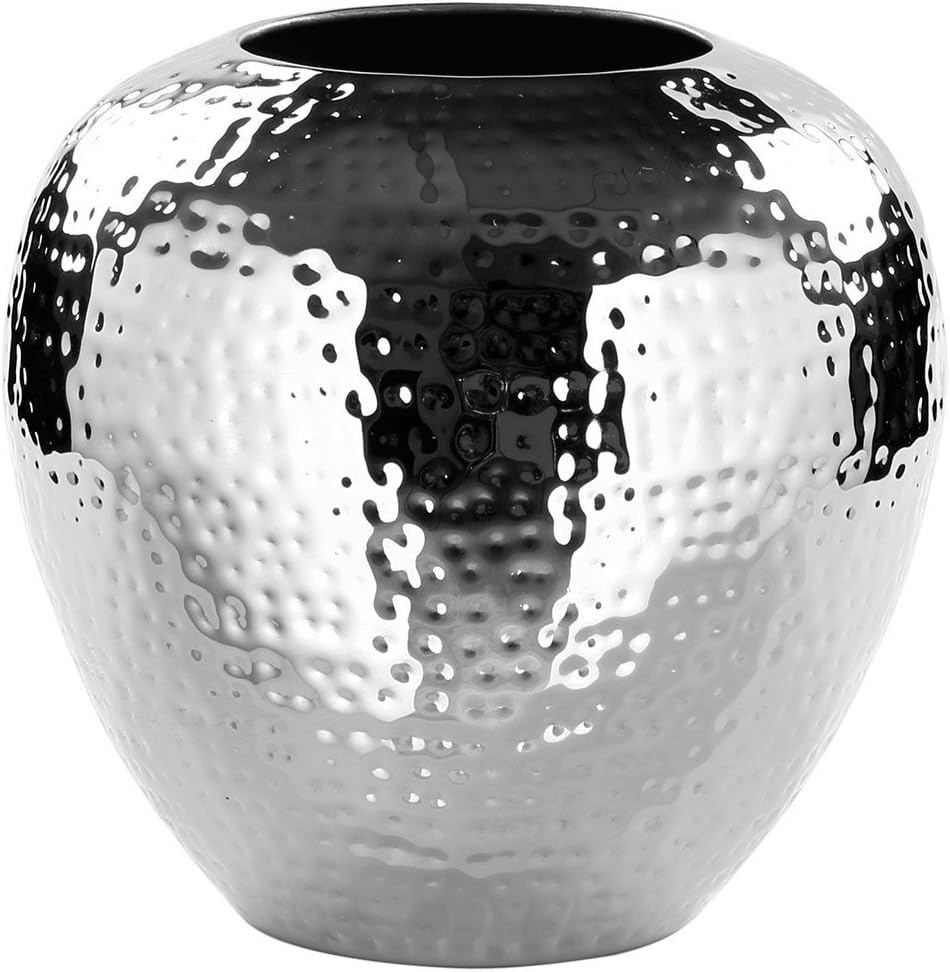 Fink 157014 LOSONE Vase, Edelstahl 25cm Silberfarben / Vernickelt, 25cm Silberfarben / Vernickelt