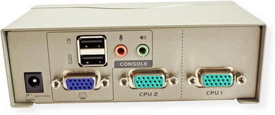 ATEN 2-Port USB VGA KVM with Audio (KVM Cables Included)