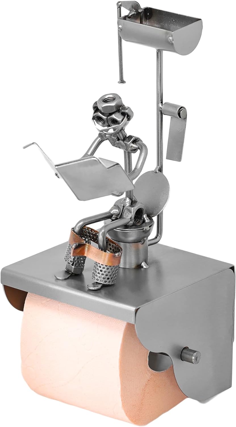 metalman24 Schraubenmännchen KLOMANN KLOPAPIERHALTER TOILETTENPAPIERHALTER handgefertigte ausgefalle