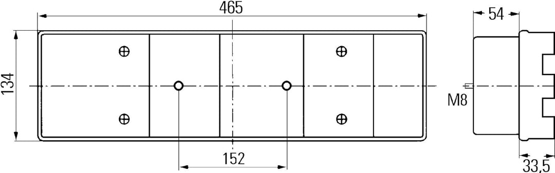 HELLA - Heckleuchte - Halogen - ECE - links - 2VD 008 204-191