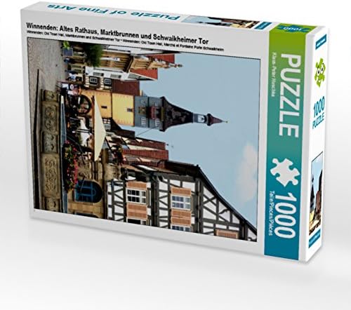 CALVENDO Puzzle Winnenden: Altes Rathaus, Marktbrunnen und Schwaikheimer Tor 1000 Teile Lege-Grösse
