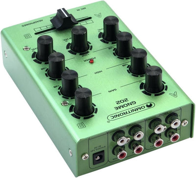 OMNITRONIC GNOME-202 Mini-Mixer grün | 2-Kanal-DJ-Mixer im Miniaturformat | Extrem leichter und komp