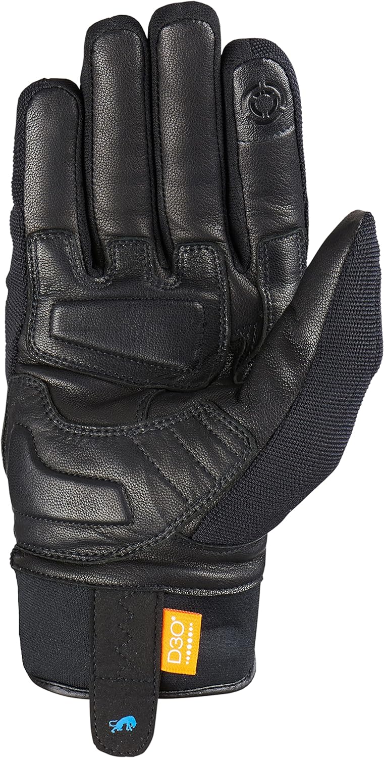 Furygan Jet AS D3O - Motorradhandschuhe Herren - Ziegenleder - Touchscreen – Wasserdicht - Atmungsak