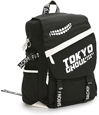 CoolChange grosser Ken Kaneki Rucksack, Schwarzer Leinenrucksack für Tokyo Ghoul Fans