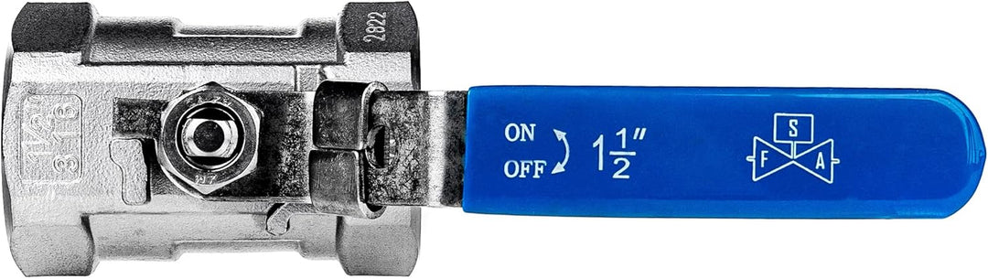 FSA Kugelhahn Edelstahl 316 1 1/2" 1-Teilig 2-Wege