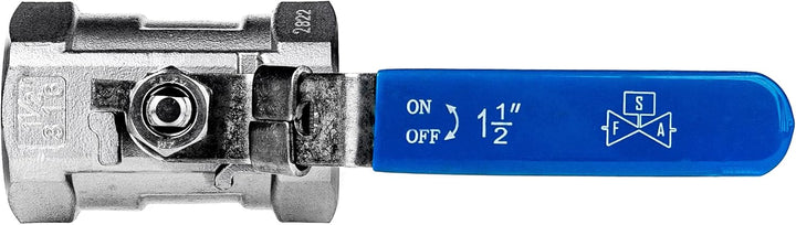 FSA Kugelhahn Edelstahl 316 1 1/2" 1-Teilig 2-Wege