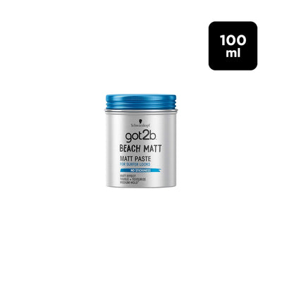 Schwarzkopf got2b Beach Matt Texturisierende Mattpaste, mittlerer Halt, silikonfrei, 100 ml - 6 Stüc