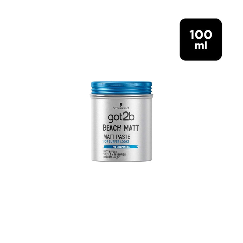 Schwarzkopf got2b Beach Matt Texturisierende Mattpaste, mittlerer Halt, silikonfrei, 100 ml - 6 Stüc