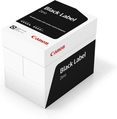 Canon - Black Paper Label Zero, A4, 5 x 500 Blatt à 80 g Carbon Neutral in Karton iso536 Quadratisch