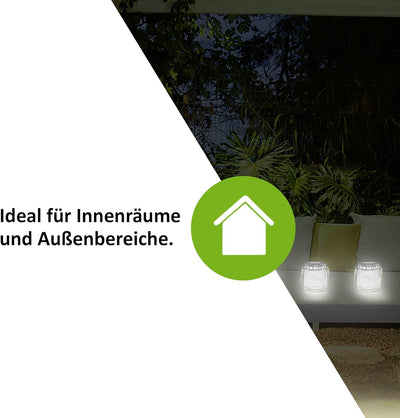 ISOTRONIC LED Solarlampe (6er Set) Solarleuchte/Solar Laterne, Hängeleuchte für Garten, Balkon und A