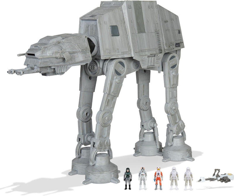 Bizak Star Wars 62610170 - Micro Galaxy Squadron at-at - Angriffsfahrzeug 25 cm mit Zubehör und 5 Fi