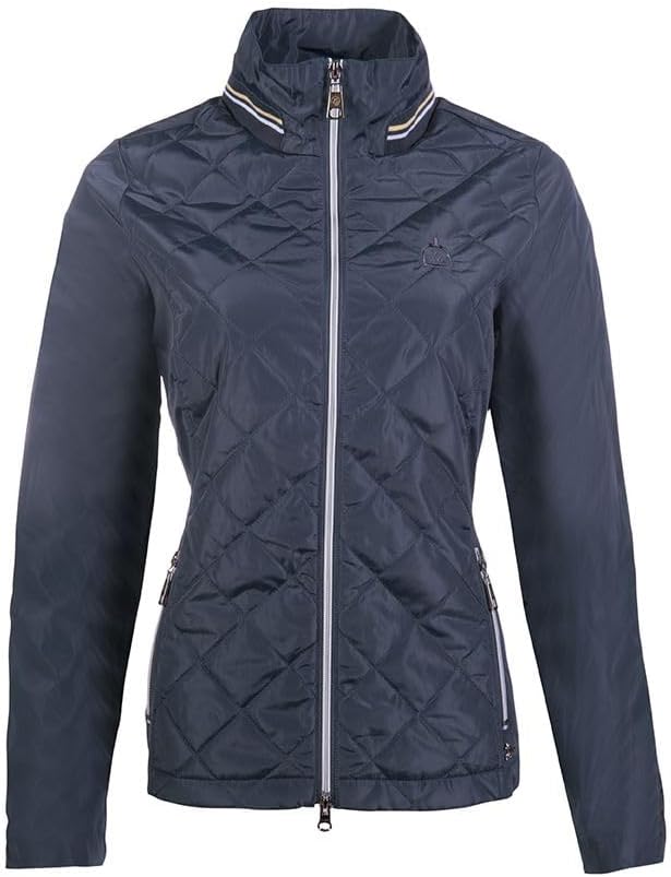 HKM Longiergurt Canvas mit Doppelgriff (Shetty, Navy/Passion pink)