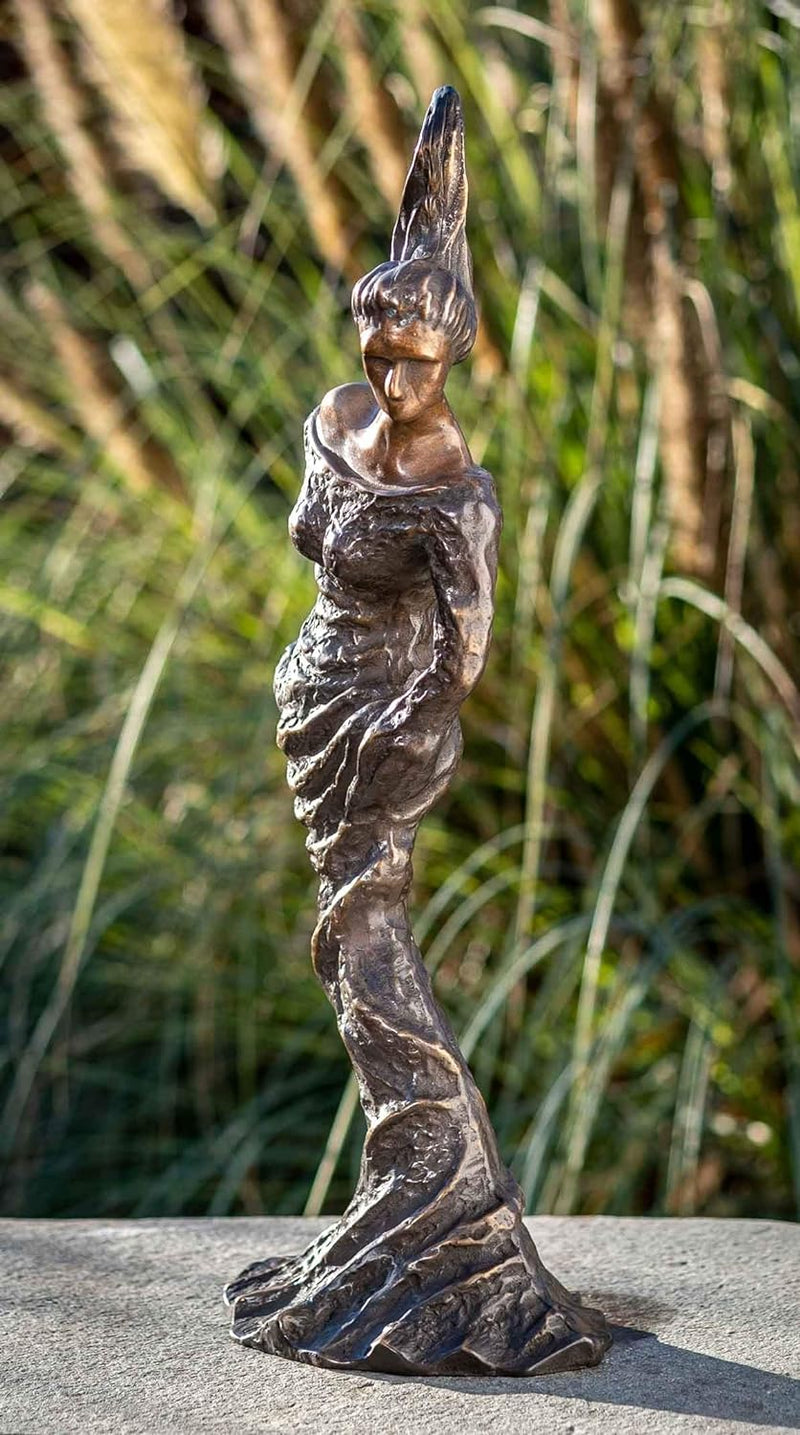 IDYL Bronze-Skulptur Moderne Frau | 59x16x22 cm | Bronze-Figur handgefertigt | Gartenskulptur - Wohn