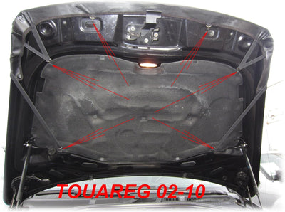 AB-00731 CARBON OPTIK Auto Bra kompatibel mit VW Volkswagen Touareg Bj. 2002-2010 Haubenbra Steinsch