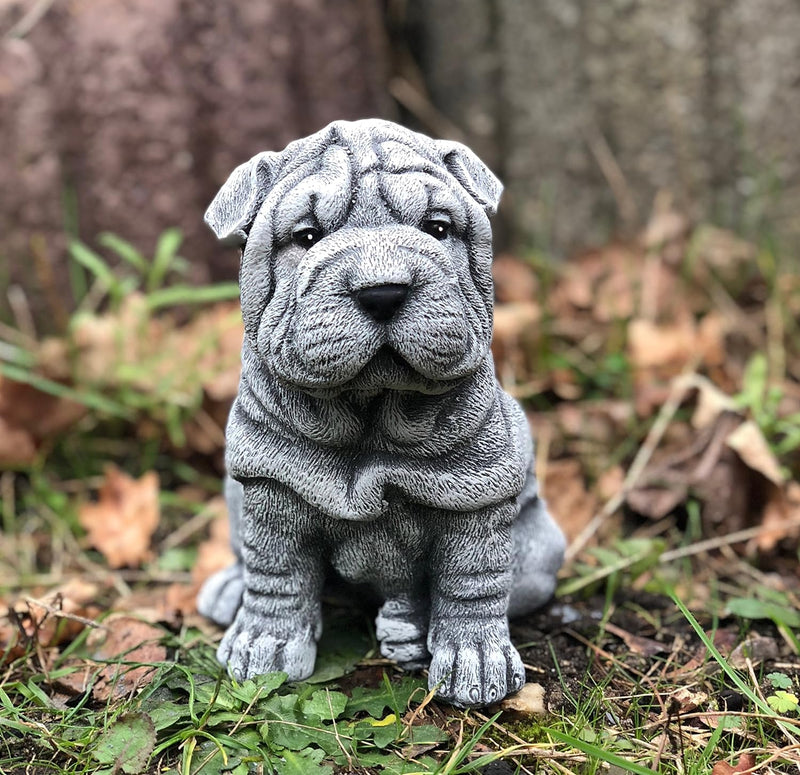 stoneandstyle Steinfigur Shar-Pei, Frost- und wetterfest bis -30°C, massiver Steinguss