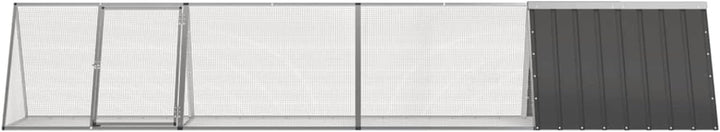 Tidyard Kaninchenstall Hasenstall Kaninchenkäfig Verzinkter Stahl Anthrazit 403,5x80,5x71 cm 403,5x8