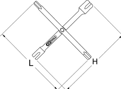 KS Tools 116.6200 Sanitär-Kreuzschlüssel, 10 Funktionen