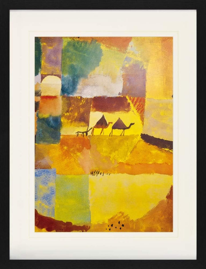 1art1 Paul Klee Poster Zwei Kamele Und EIN Esel, 1919 Gerahmtes Bild Mit Edlem Passepartout | Wand-B