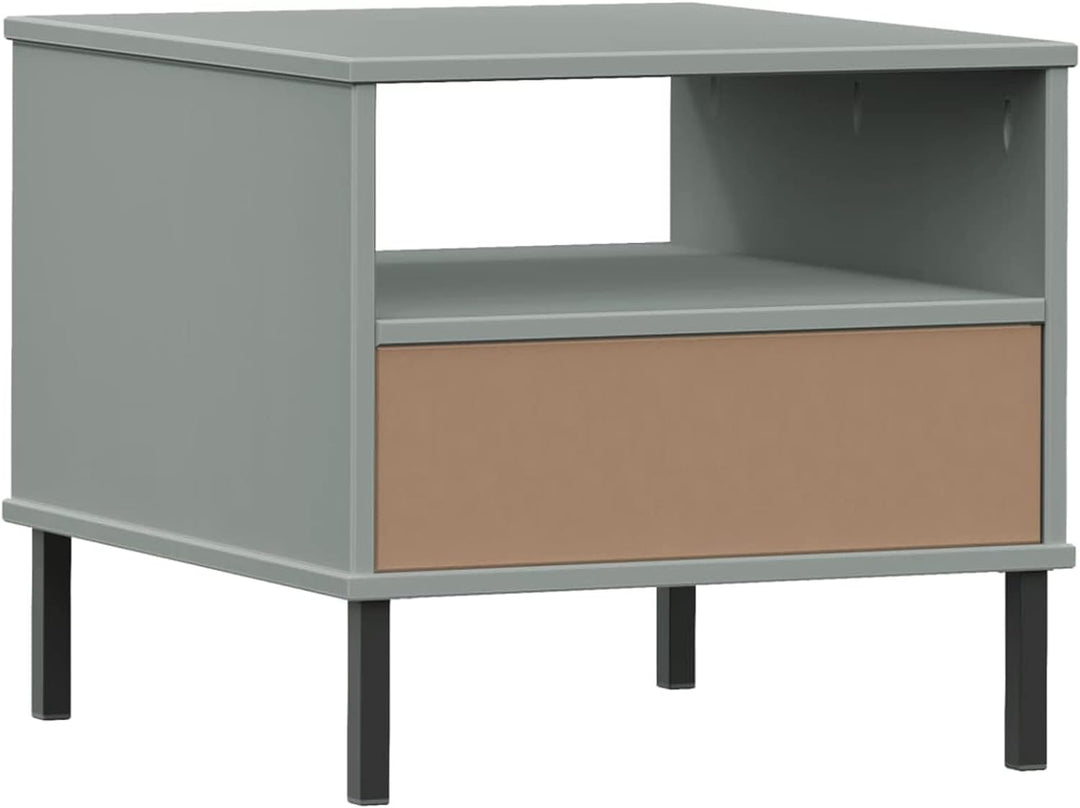 Tidyard Nachttisch Oslo mit Metallbeinen 1 offenes Fach und 1 Schublade Beistelltisch,Nachtschrank N