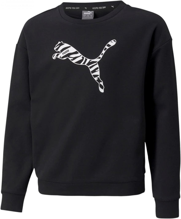 PUMA Mädchen Modern Sports Crew G Schweiss 104 Puma Black, 104 Puma Black
