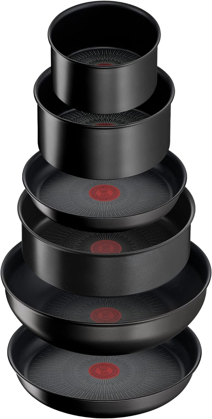 Tefal Ingenio Eco Resist On Kochgeschirr, 11 p, stapelbar, Induktion, leicht zu reinigen, Antihaftbe