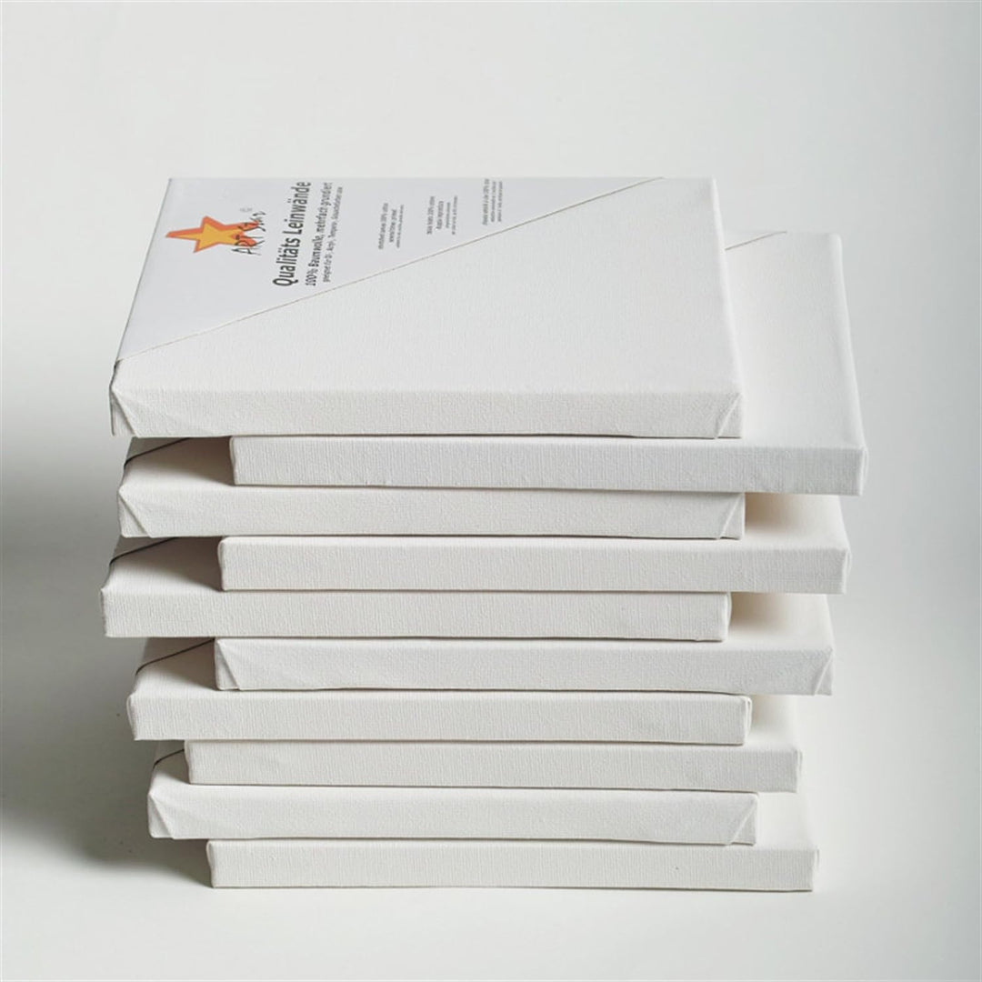 Art-Star 10x University KEILRAHMEN 20x20 cm | Leinwände auf Keilrahmen 20x20 cm | Leinwandtuch vorgr