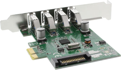 InLine 76661C Schnittstellenkarte, 4x USB 3.0, PCIe, inkl. Low-Profile Slotblech, mit SATA Stromansc