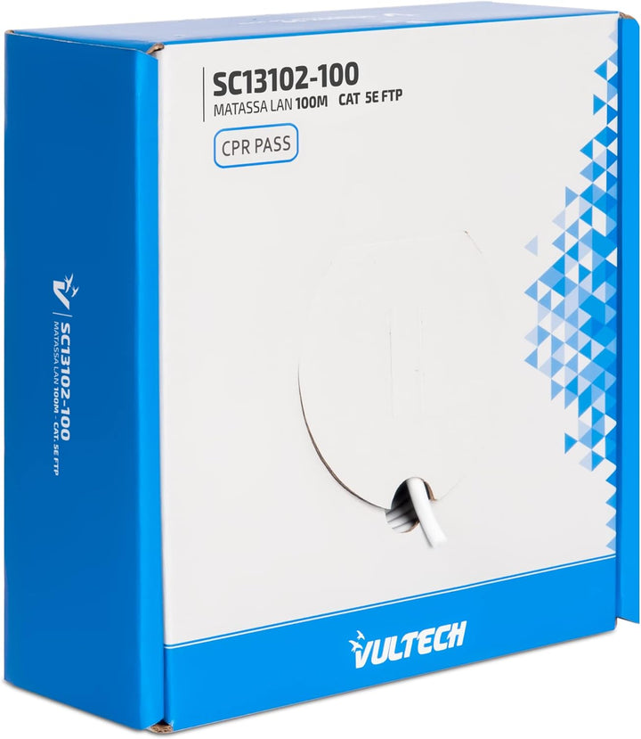 Vultech SC13102 – 100 Strang LAN, 5e FTP, Weiss 100 metri Cat.5e FTP, 100 metri Cat.5e FTP