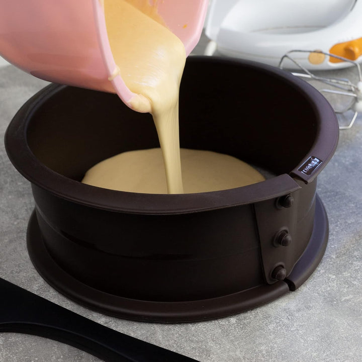 Lurch 85041 FlexiForm Springform mit Glasboden / Backform aus 100% BPA-freiem Platin Silikon (Ø 20 c