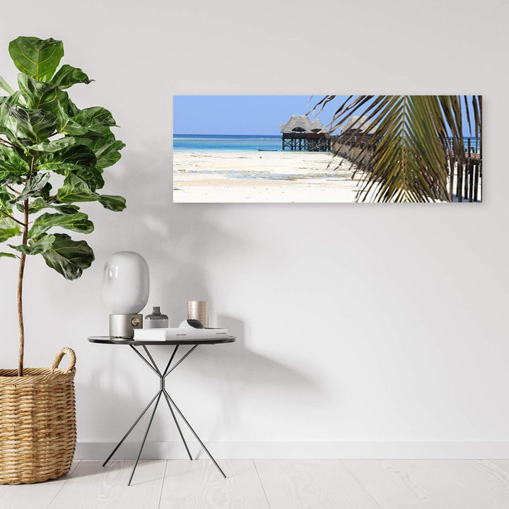 Wanddeko Landschaft Kunst modern Bilder Afrika mehrfarbig 140x45 cm Deko paneel 140x45 cm mehrfarbig