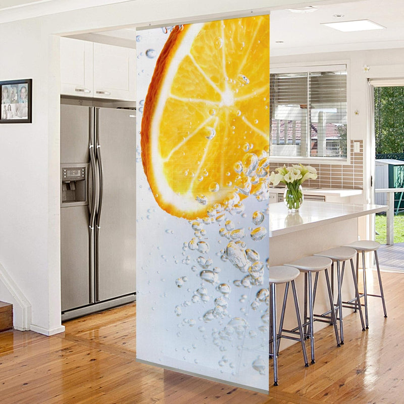 Bilderwelten Raumteiler Splash Orange 250x120cm inkl. transparenter Halterung 250x120cm incl. transp