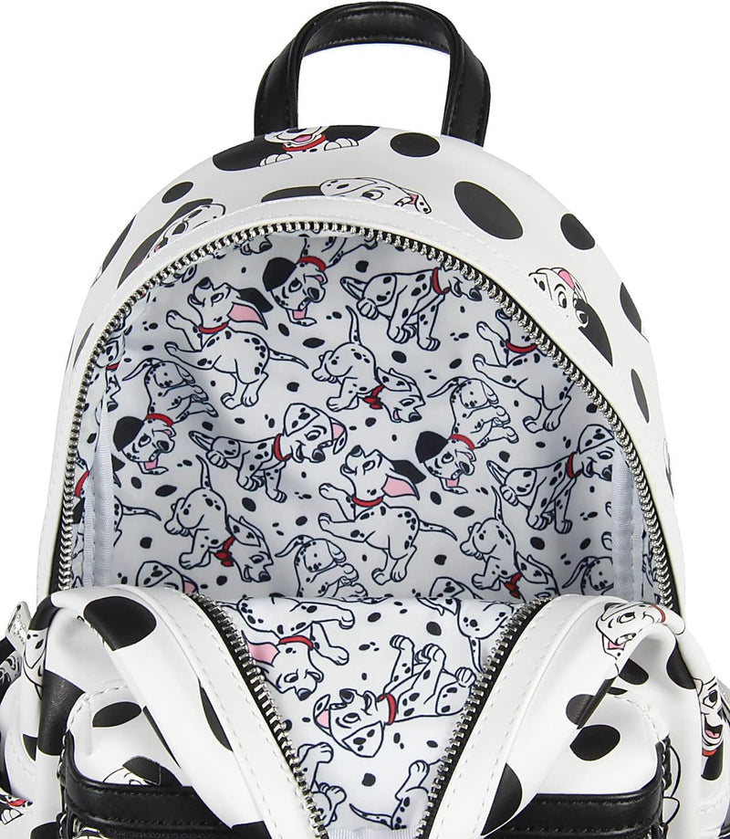 Loungefly Disney 101 Dalmatians Spots and Pups Lucky Penny Patch Allover Print Mini Backpack