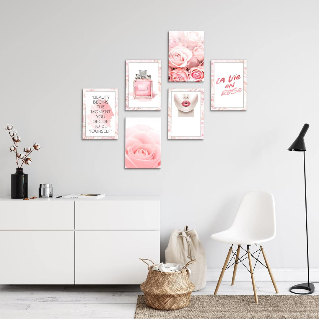 Novart Wandbilder Set - KOMPLETT AUFHÄNGFERTIG - Made in Germany - Moderne Bilder Fashion Wohnzimmer