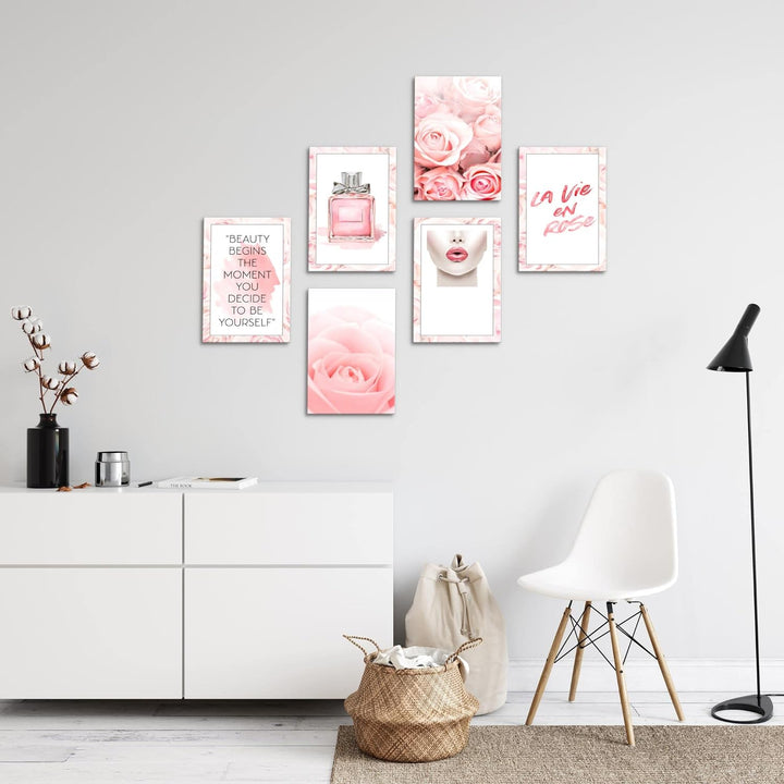 Novart Wandbilder Set - KOMPLETT AUFHÄNGFERTIG - Made in Germany - Moderne Bilder Fashion Wohnzimmer