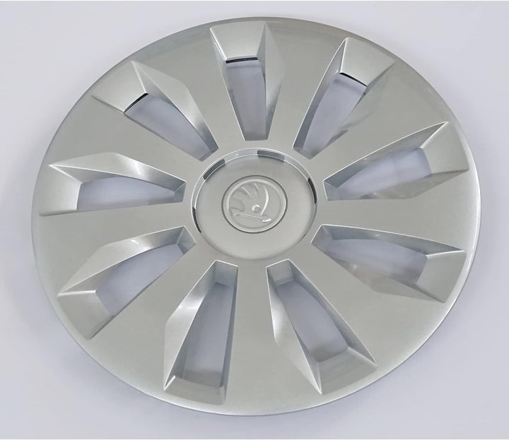 Skoda 6VA071455 Radkappen (4 Stück) Radzierblenden Calisto 15 Zoll Radblenden 5,5Jx15 Stahlfelge, Si