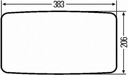 HELLA - Aussenspiegel - 24V - verstellbar - manuell - Kunststoffgehäuse - schwarz - Breite: 206mm -