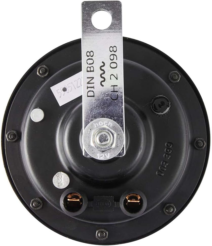 HELLA - Horn - B133 - 12V - 118dB(A) - Frequenzbereich: 375/500Hz - Starkton - Gehäusefarbe: schwarz