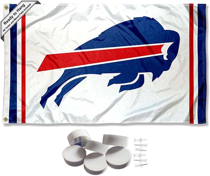 Buffalo Bills White Banner and Tapestry Wall Tack Pads