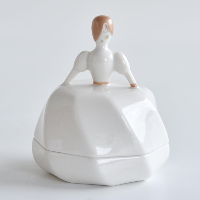 Alessi Bonbonniere, Porzellan, weiss, 20 x 0.35 x 20 cm