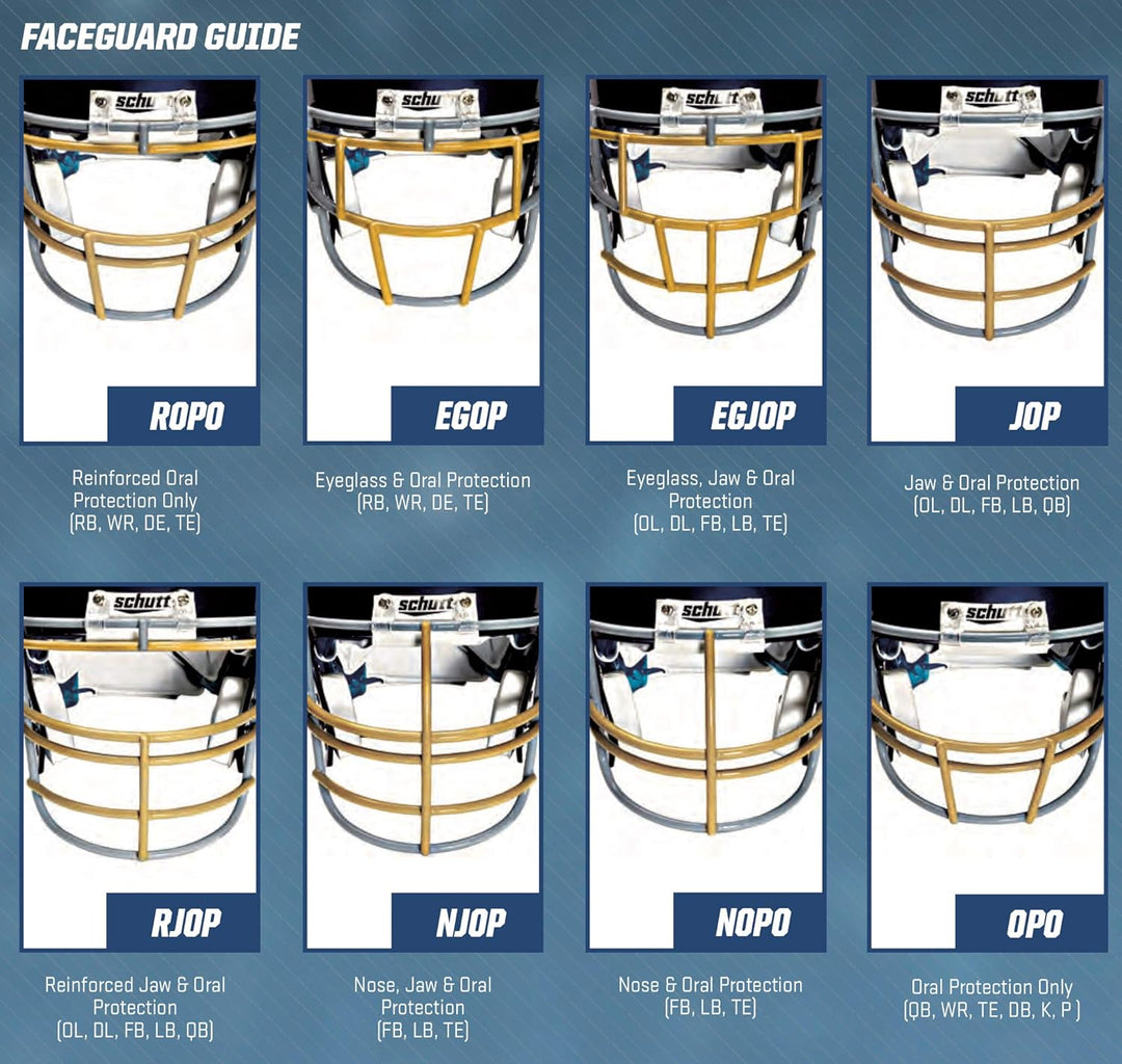 Schutt Sports Vego Trad Vengeance Varsity Fussball Gesichtsschutz aus Karbonstahl scharlachrot, scha