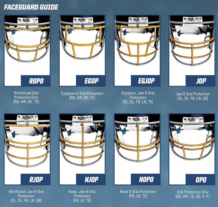 Schutt Sports Vego Trad Vengeance Varsity Fussball Gesichtsschutz aus Karbonstahl scharlachrot, scha