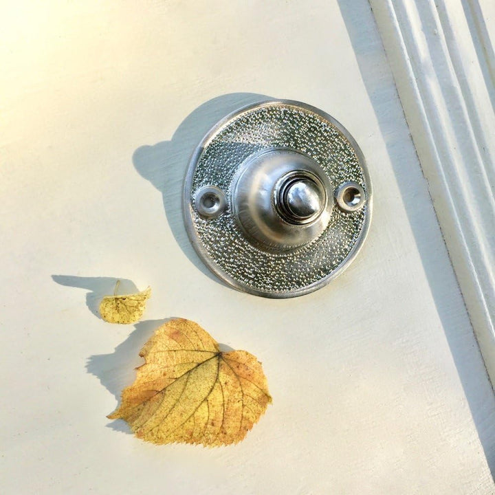 Antikas - Klingel Haustür Schelle Nickel matt - Türklingel Edelstahl Beschläge Klingeln