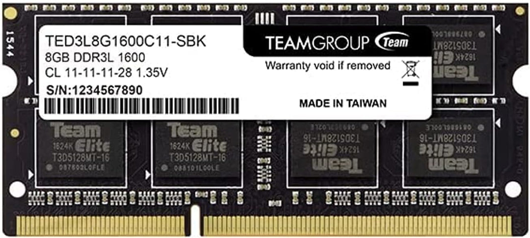 TeamGroup TED3L8G1600C11-S01 Memory SO D3 1600 8GB C11 ElL