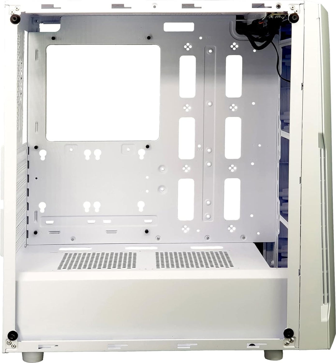 Xilence Xilent Blade X512.W.RGB Gaming PC Gehäuse, RGB ATX Midi Tower, weiss/schwarz