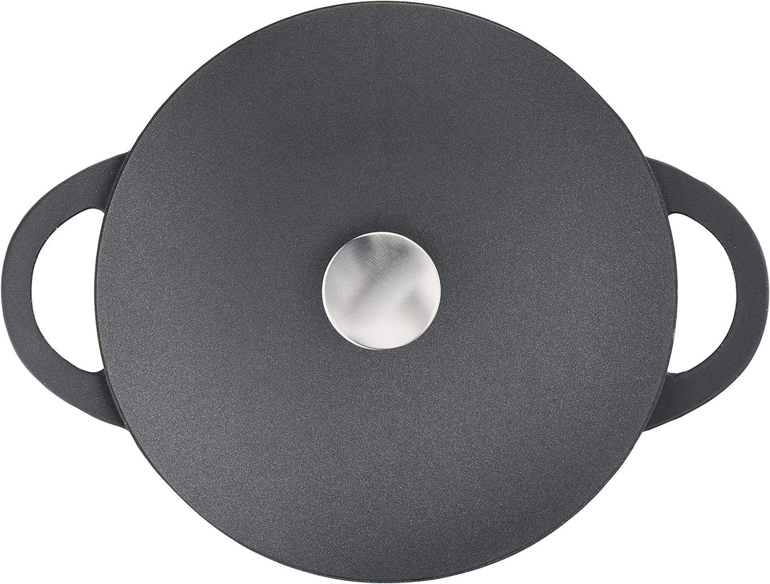 TEFAL E21872 TRATTORIA Servierpfanne 28cm | Aluguss | Gussdeckel | Antihaft-Beschichtung | gute Wärm