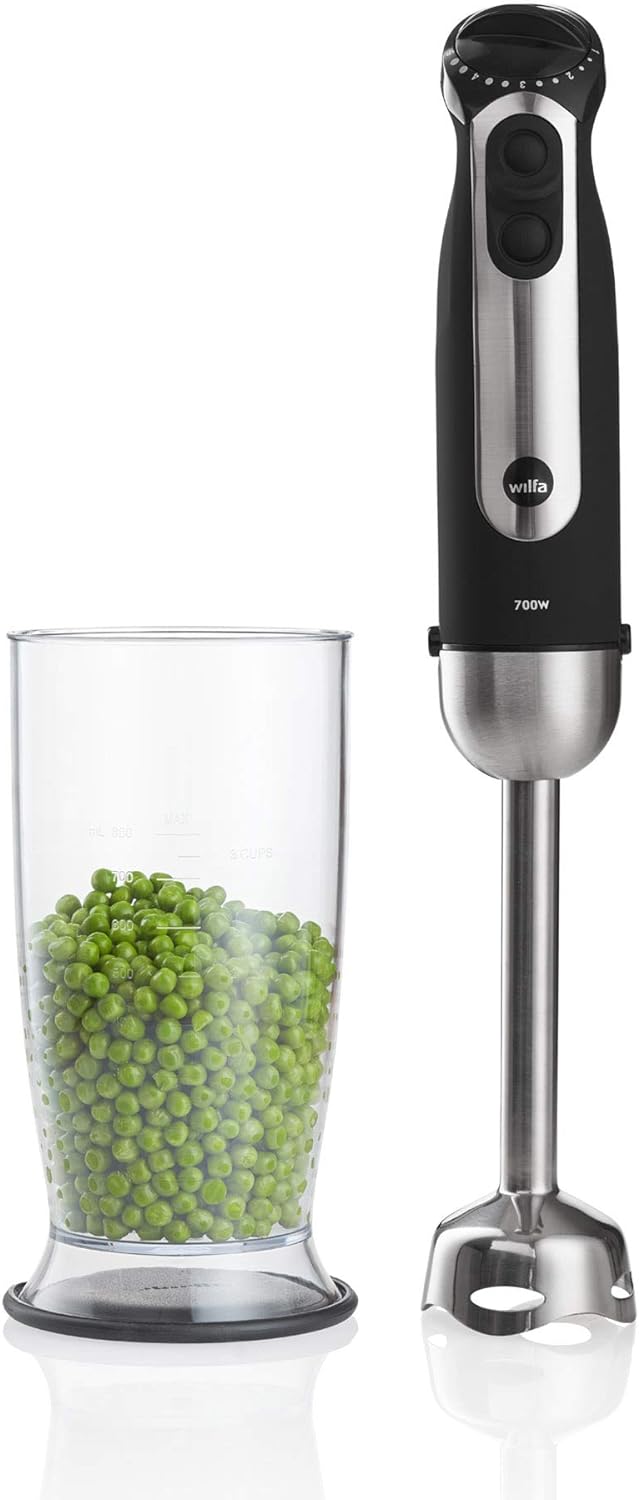 Wilfa ESSENTIAL Stabmixer - mit leistungsstarkem 700 Watt Motor und verstellbarer Geschwindigkeit, s