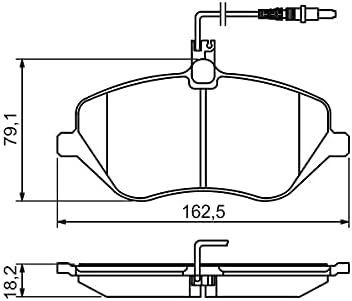 Bosch BP1405 Bremsbeläge - Vorderachse - ECE-R90 Zertifizierung - vier Bremsbeläge pro Set